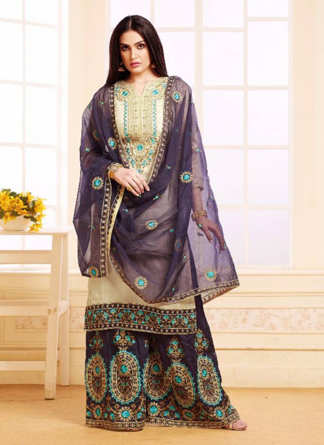 Your Choice Upada Silk Wedding Party Wear Embroidered Shara Suit Collction with Organza Dupatta 3029-3032